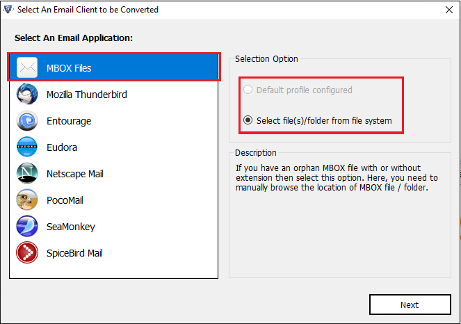 Open MBOX File in Outlook