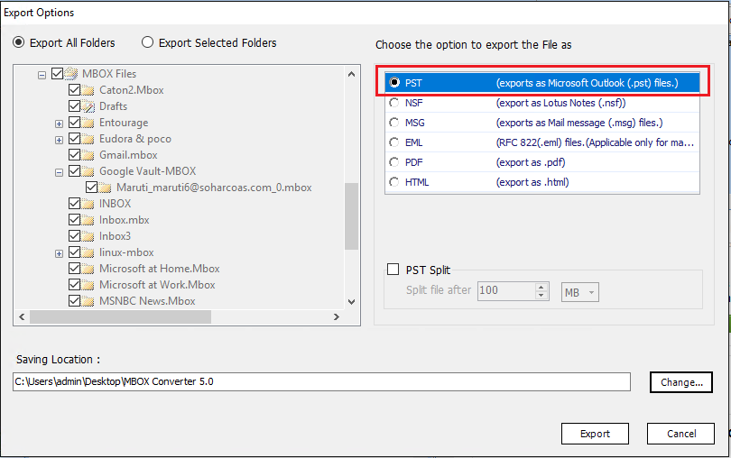 Open MBOX File in Outlook