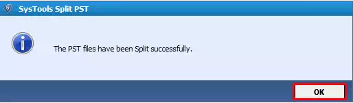 split file successfully