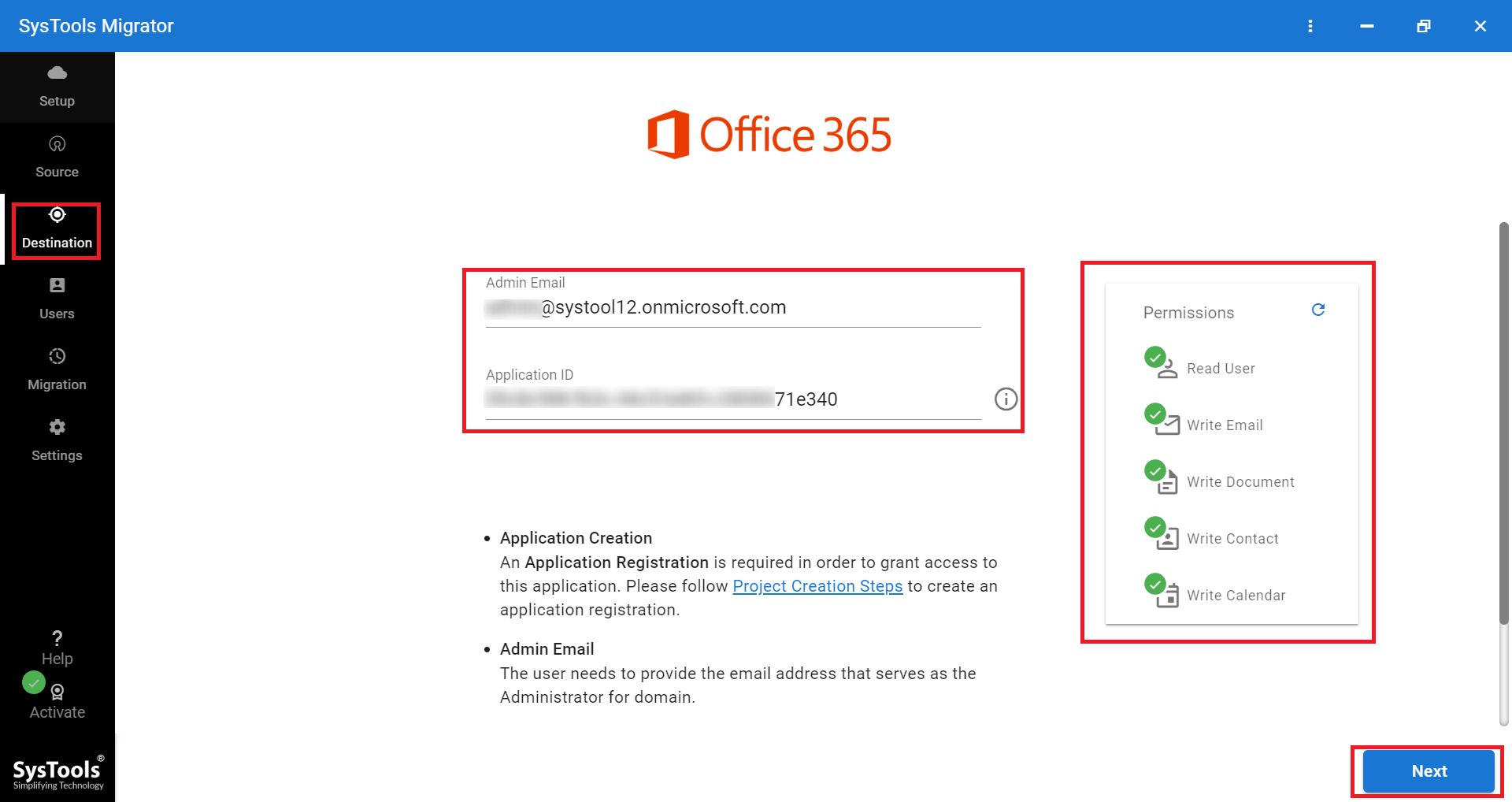 enter office 365 creds