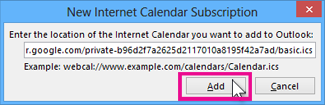 paste copied calendar address