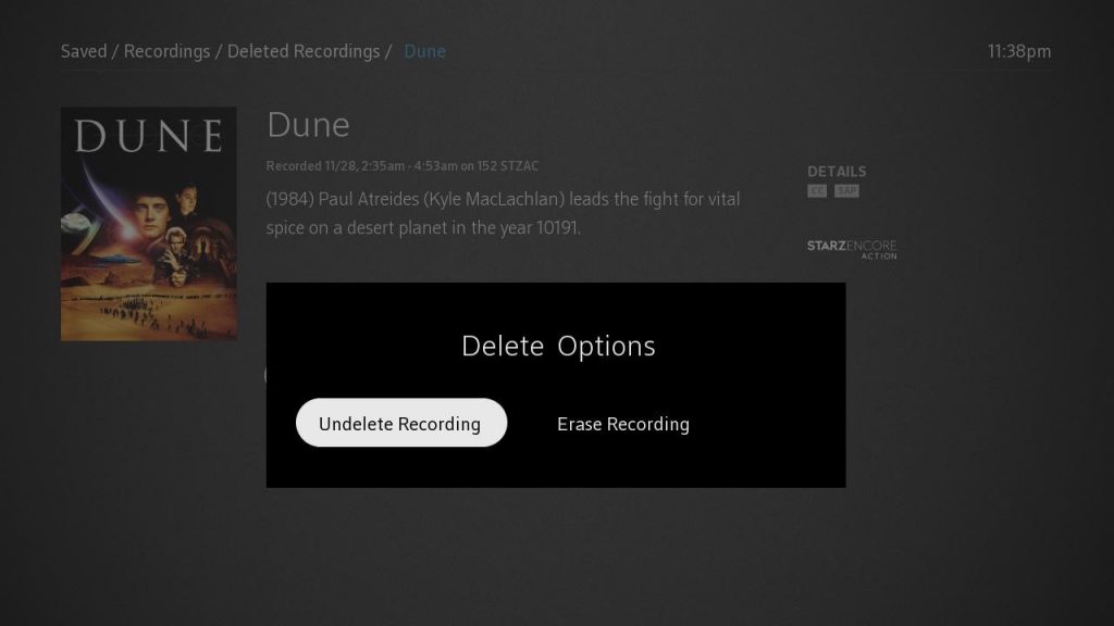 can you recover deleted dvr recordings spectrum