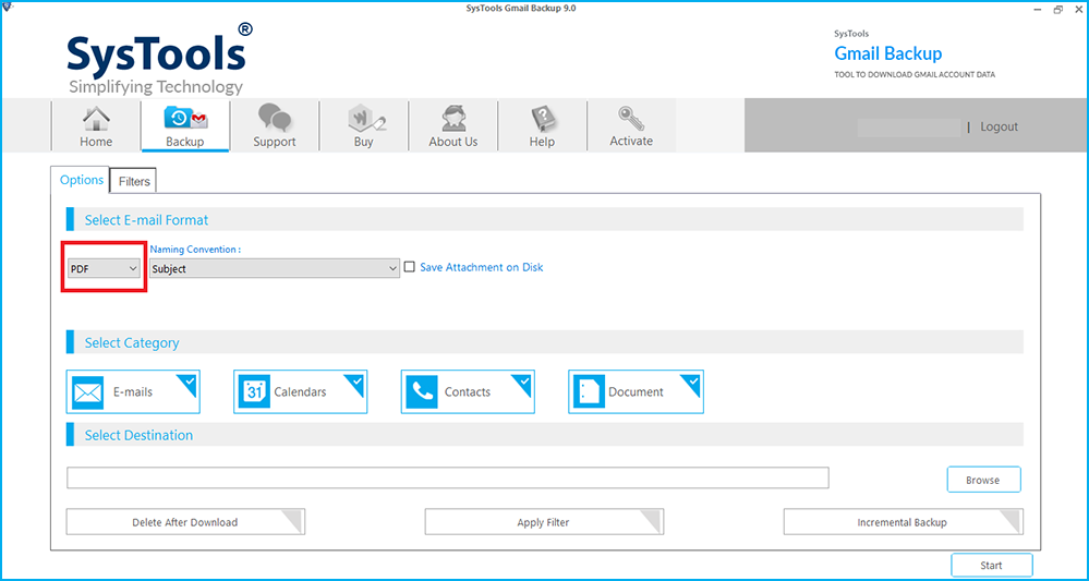 select pdf as saving option