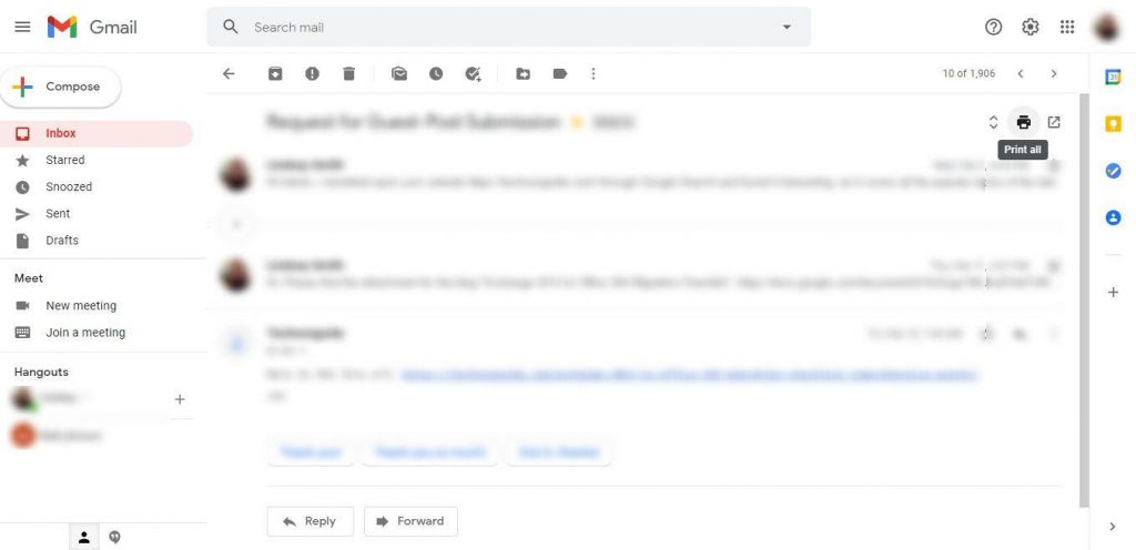 download email thread in gmail