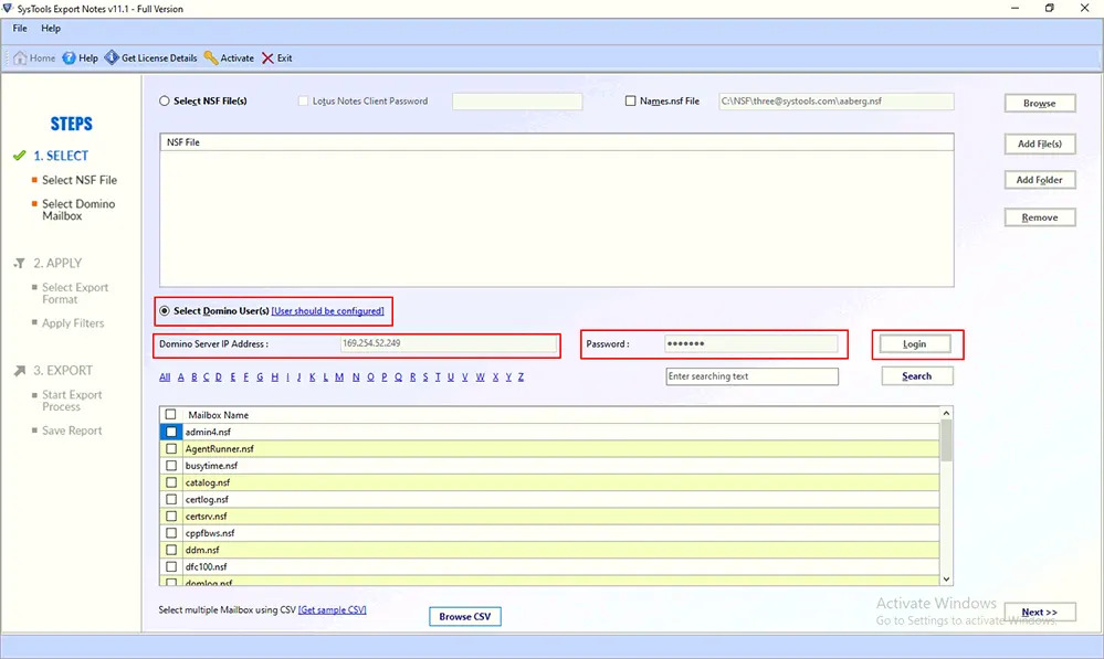 add domino mailboxes directly