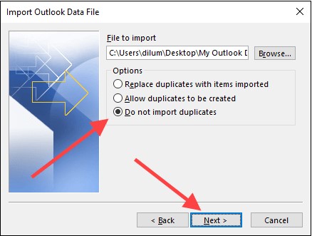 do not import duplicates