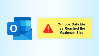 outlook data reached maximum size