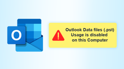 outlook pst file usage is disabled