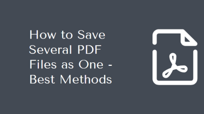 Save Several PDF Files as One
